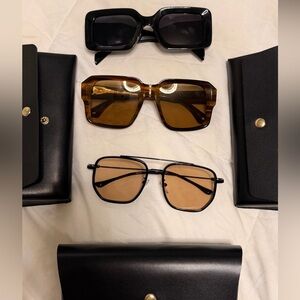 Stylish Sunglasses Set in Black and Brown